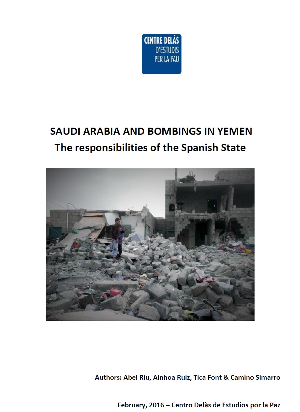 Centro Delàs’ Report: Saudi Arabia and bombings in Yemen: the responsibilities of the Spanish State