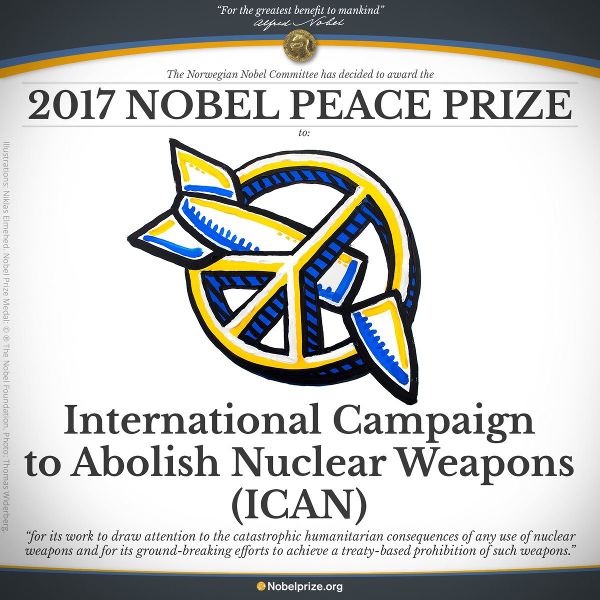 La Campaña Internacional para la Abolición de las Armas Nucleares ICAN, Premio Nobel de la Paz 2017