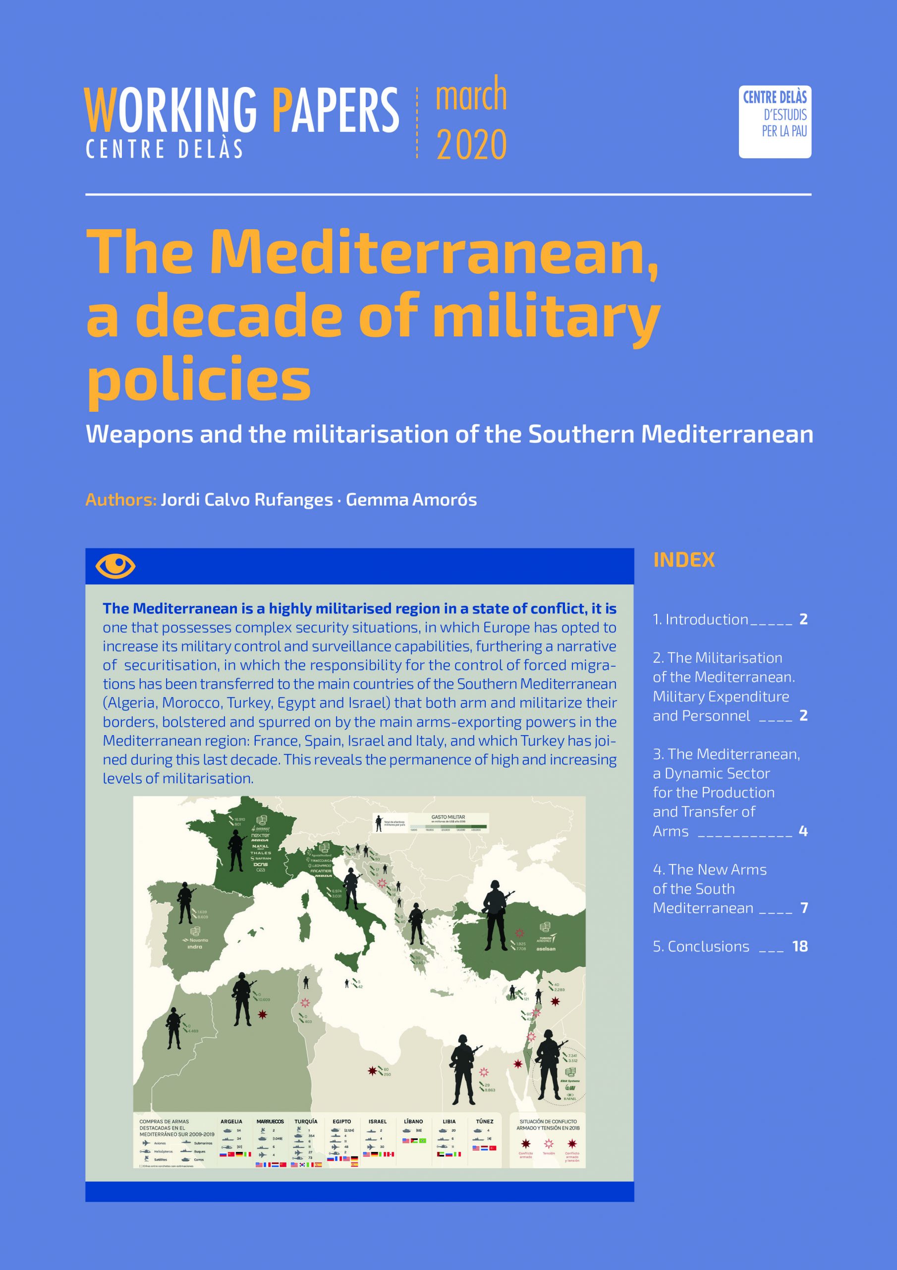 Working Paper “The Mediterranean, a decade of military policies. Weapons and the militarisation of the Southern Mediterranean”