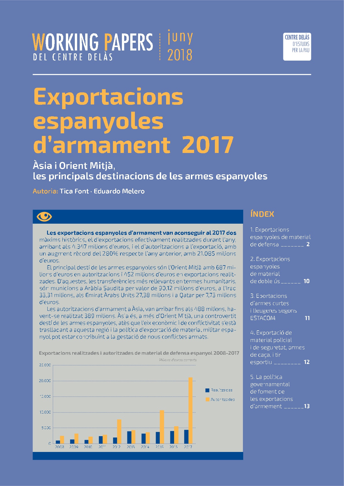 Working Paper: Exportacions espanyoles d’armament 2017