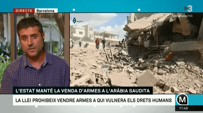 Els Matins de TV3: Entrevista a Jordi Calvo sobre las 400 bombas de precisión láser que España entregará en Arabia Saudí
