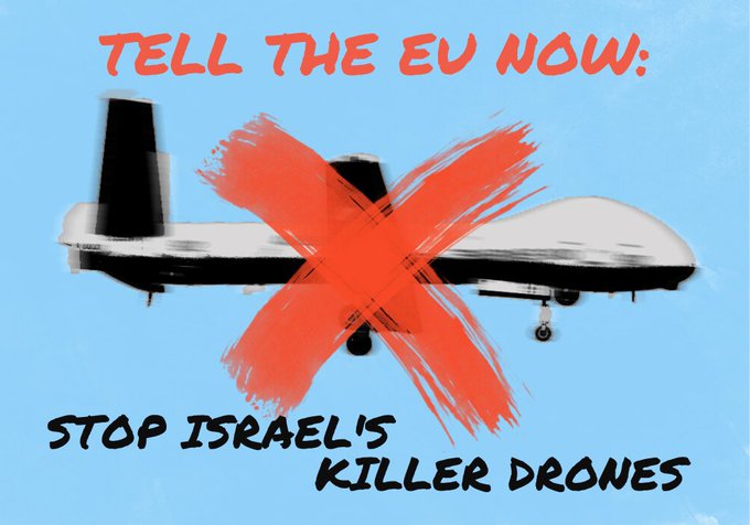 Centre Delàs joins an international campaign to denounce the use of Israeli-made killer drones at the EU borders