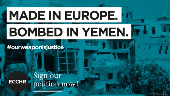 El Centre Delàs ens sumem a la campanya del European Center for Constitutional and Human Rights per denunciar la venda d’armes europees que contribueixen a la guerra al Iemen
