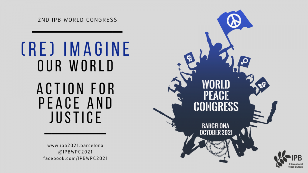 Barcelona acogerá el II World Peace Congress este otoño, tres días de debate y trabajo en red para la paz: «(Re)imagine our world. Action for peace and justice»