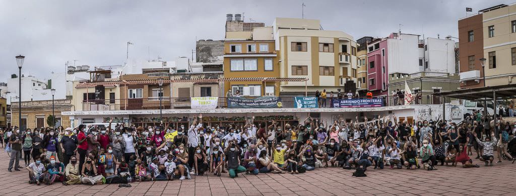 La Caravana Abriendo Fronteras despliega una semana de protestas en Canarias en contra de la militarización de fronteras y las políticas migratorias españolas y la UE